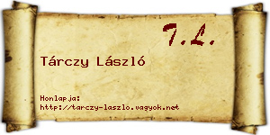 Tárczy László névjegykártya