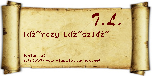 Tárczy László névjegykártya