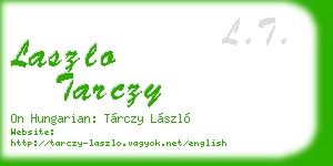 laszlo tarczy business card