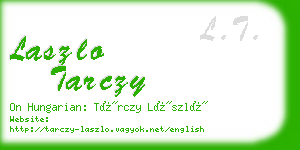 laszlo tarczy business card